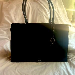 Tumi Leather Laptop Tote Purse